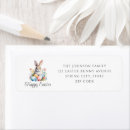 Search for cute easter bunny and eggs return address labels Floral