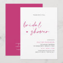 Search for magenta bridal shower invitations Typography