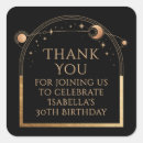 Search for gold and black thank you stickers Adult birthday