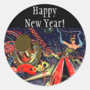 Search for vintage new years eve stickers Retro