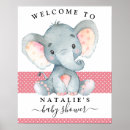 Search for elephant baby shower posters Pink