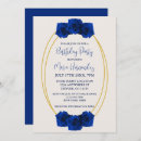 Search for royal blue and gold birthday invitations Floral