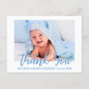 Search for baby boy announcement postcards Thank you