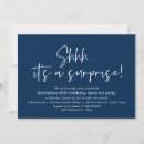 Recherche de chut surprise invitations Bleu marine