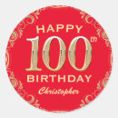 Recherche de centenaire autocollants Fête d'anniversaire