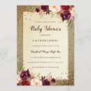Search for burgundy baby shower invitations Gold