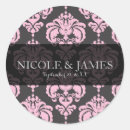 Search for pink damask baby shower stickers Chic