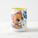 Recherche de chat et papillon tasses Fantaisiste