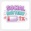 Search for battery low stickers Social