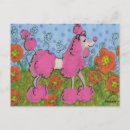 Recherche de caniche rose cartes postales Chien
