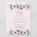 Search for pink flower birthday invitations Modern