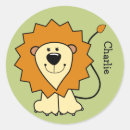 Search for lion cartoon stickers Children