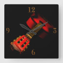 Recherche de guitare rouge horloges Noir