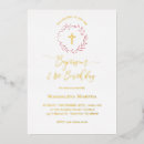 Search for dusty pink christening invitations Watercolor
