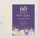 Search for purple white birthday invitations Flowers