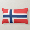 Recherche de drapeau la norvège coussins Bleu