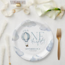 Search for hot air balloon plates 1st birthday