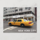 Recherche de new york taxi cartes postales Jaune