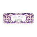 Search for purple damask return address labels Classy