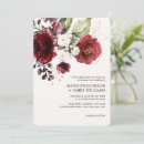 Search for deep wine red invitations Watercolor