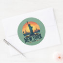 Search for new york retro stickers Statue of liberty