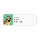 Search for love dogs return address labels Heart