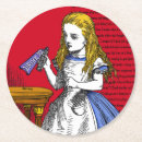 Search for alice in wonderland coasters Lewis carroll