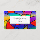 Search for stained glass business cards Red