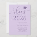 Search for purple graduation invitations Elegant