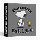 Search for cartoon character binders Snoopy and woodstock