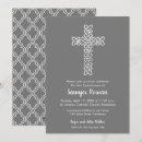 Search for grey christening invitations Elegant
