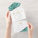 Search for teal turquoise and gold wedding invitations Geode