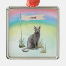 Search for russian blue cat ornaments Grey