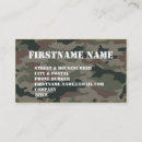 Search for army green business cards Camouflage