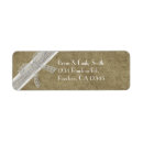 Search for rustic burlap return address labels Lace