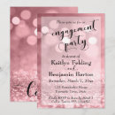 Search for bokeh engagement party invitations Glitter