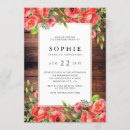 Search for rustic floral birthday invitations Wood