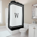 Search for black border shower curtains Monogrammed