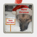 Search for german shepherd christmas decor Santa