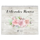 Search for floral calendars Watercolor flowers