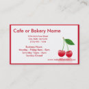 Recherche de cerise cartes visite Pâtisserie