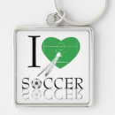 Search for soccer ball square keychains Green