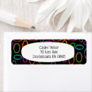 Search for oval return address labels Black