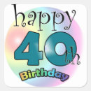 Search for happy 40th birthday stickers Party