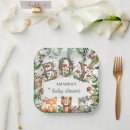 Recherche de hérisson mignon assiettes en papier Animaux forestiers