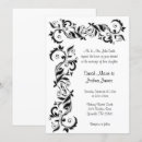 Search for scroll wedding invitations Black and white