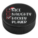 Search for santa hockey pucks Snow