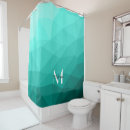 Search for teal ombre shower curtains Geometric
