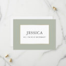 Search for sage green bridesmaid cards Simple