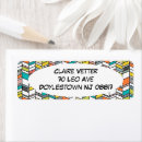 Search for herringbone return address labels Blue